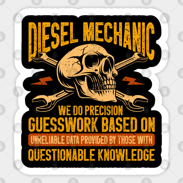 Gift Vintage Mechanic Diesel Mechanic Sticker by IngeniousMerch